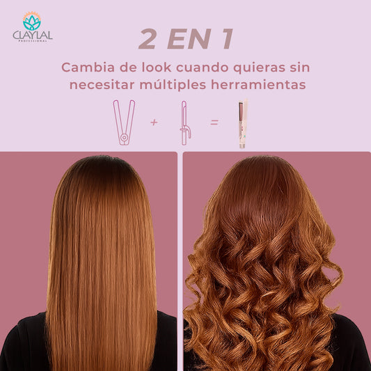 PLANCHA Y RIZADORA 2 EN 1 CLAYLAL