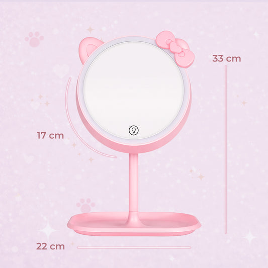 KITTY GLOW | ESPEJO CON LUZ LED
