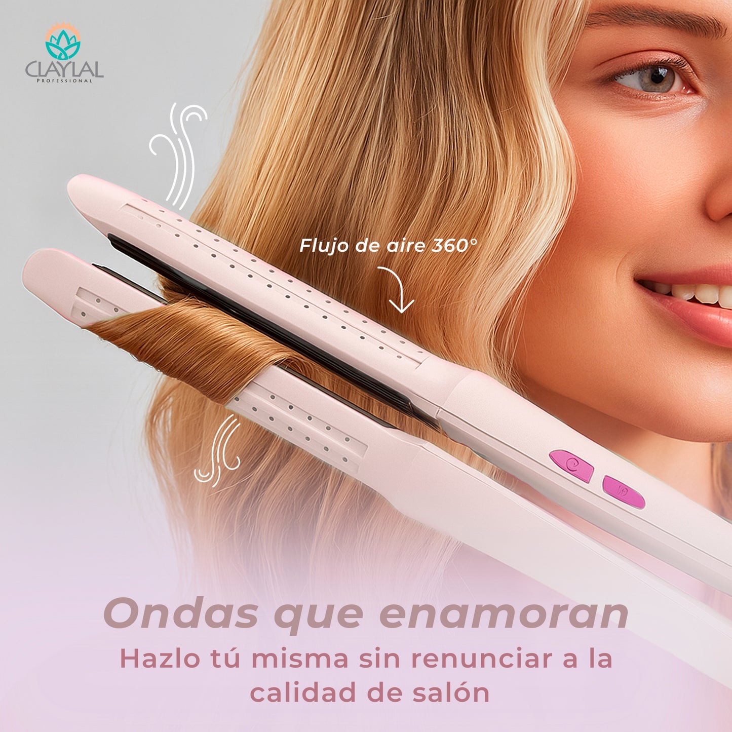 PLANCHA Y RIZADORA 2 EN 1 CLAYLAL