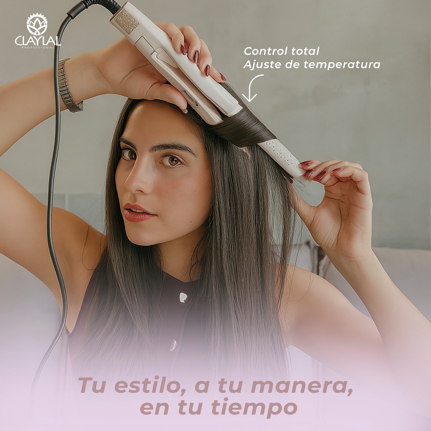PLANCHA Y RIZADORA 2 EN 1 CLAYLAL