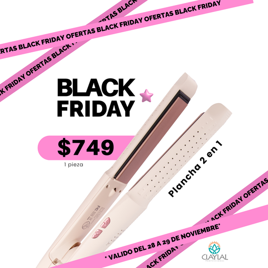 PLANCHA Y RIZADORA 2 EN 1 CLAYLAL
