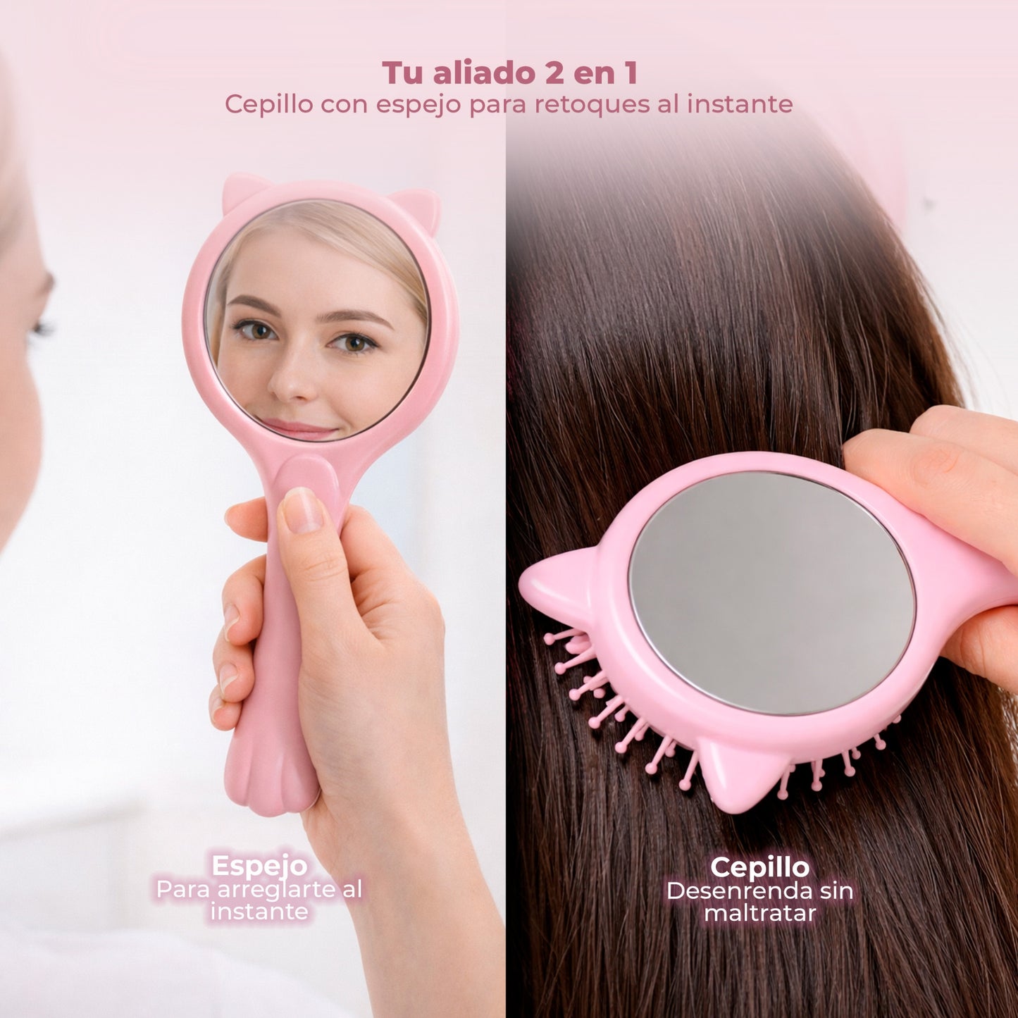 HAIR BRUSH | CEPILLO CON ESPEJO