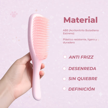 CEPILLO DESENREDANTE CON 2 PINZAS