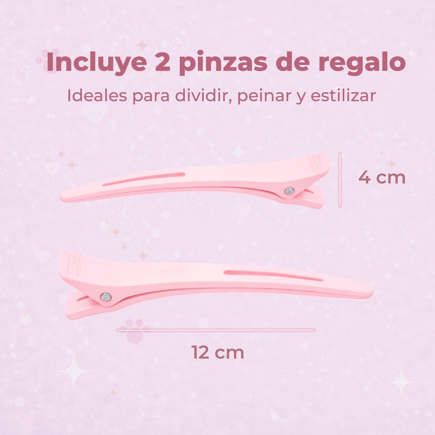 CEPILLO DESENREDANTE CON 2 PINZAS