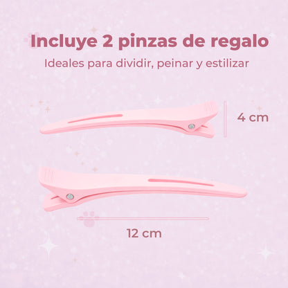 CEPILLO DESENREDANTE CON 2 PINZAS