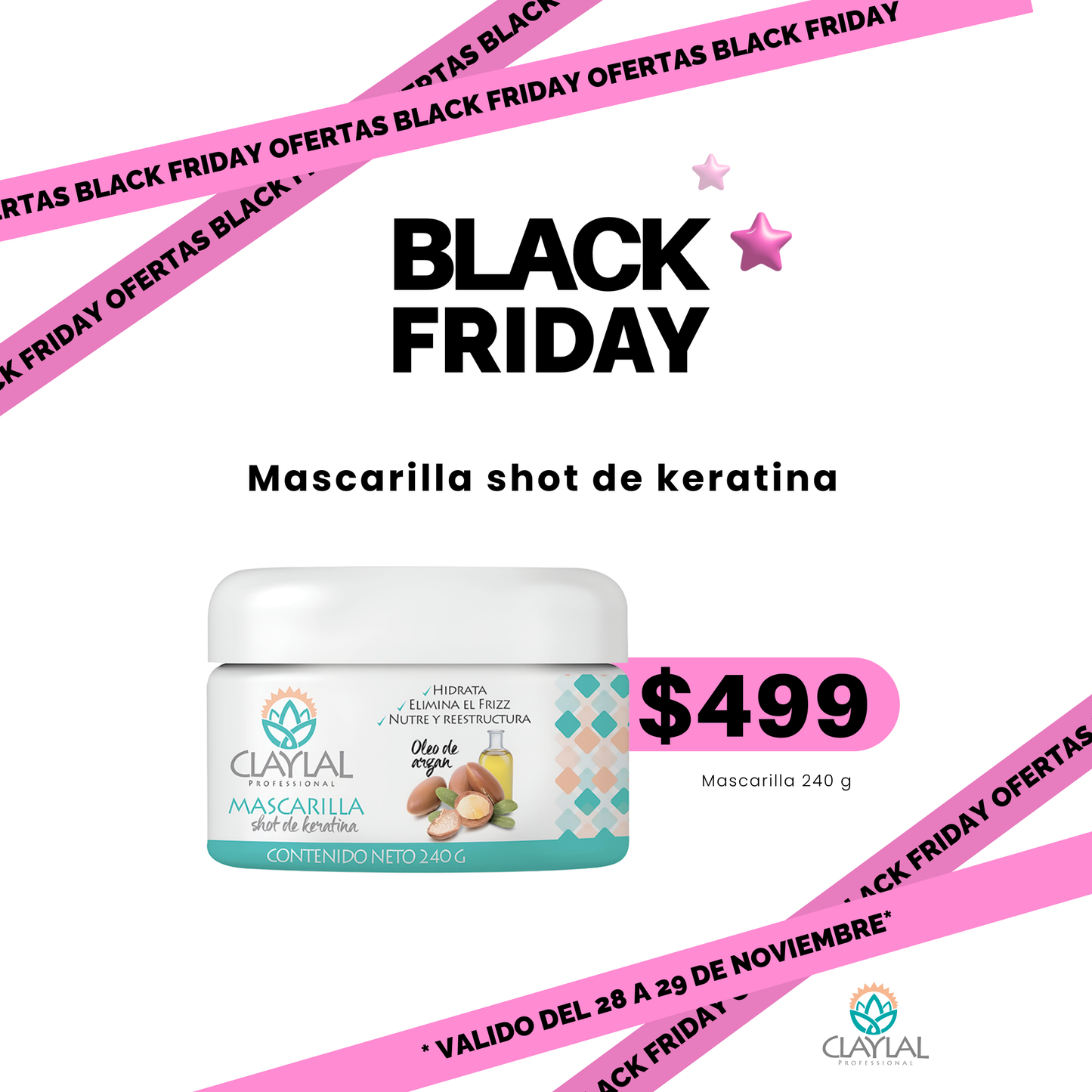 PACK 3 MASCARILLAS SHOT DE KERATINA