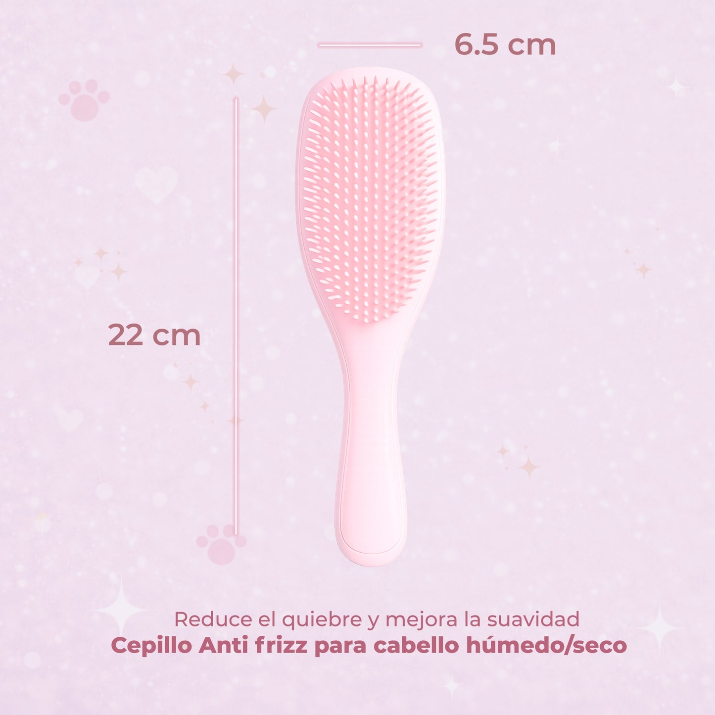 CEPILLO DESENREDANTE CON 2 PINZAS