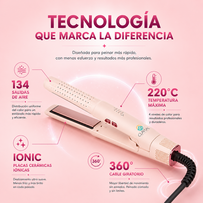 PLANCHA Y RIZADORA 2 EN 1 CLAYLAL